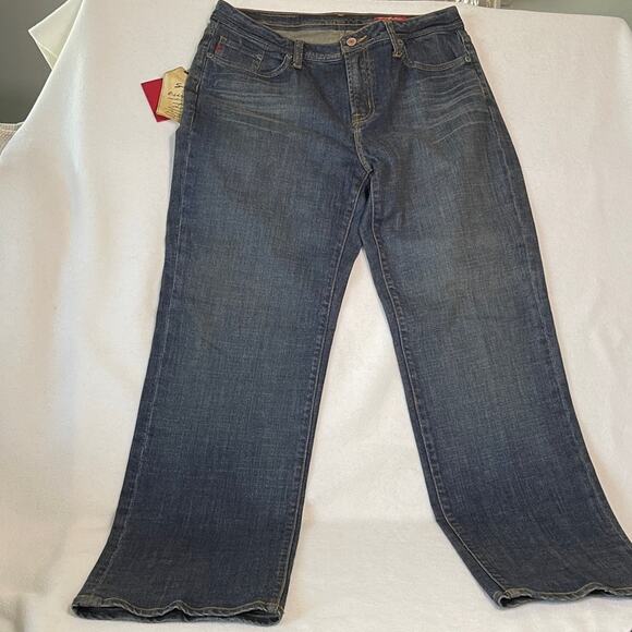 7 For All Mankind Indigo Wide Leg Jeans - Picture 1 of 8